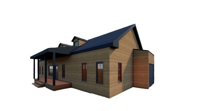 Tiny Home Build Plan - Single Story Bungalow, 1068sqft, 2 Bed, 2 Bath, DIY