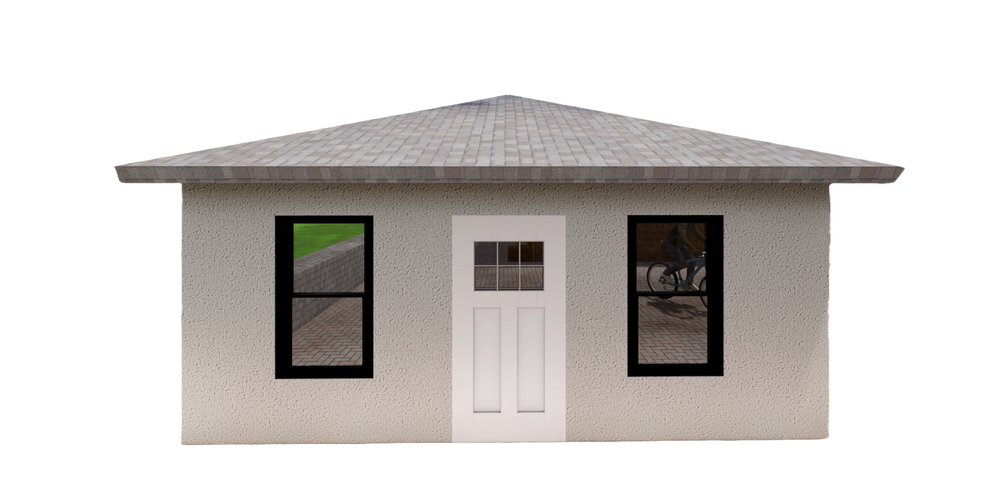 20'x20' ADU Building Plans with Architectural, Electrical, Plumbing, and HVAC Designs
