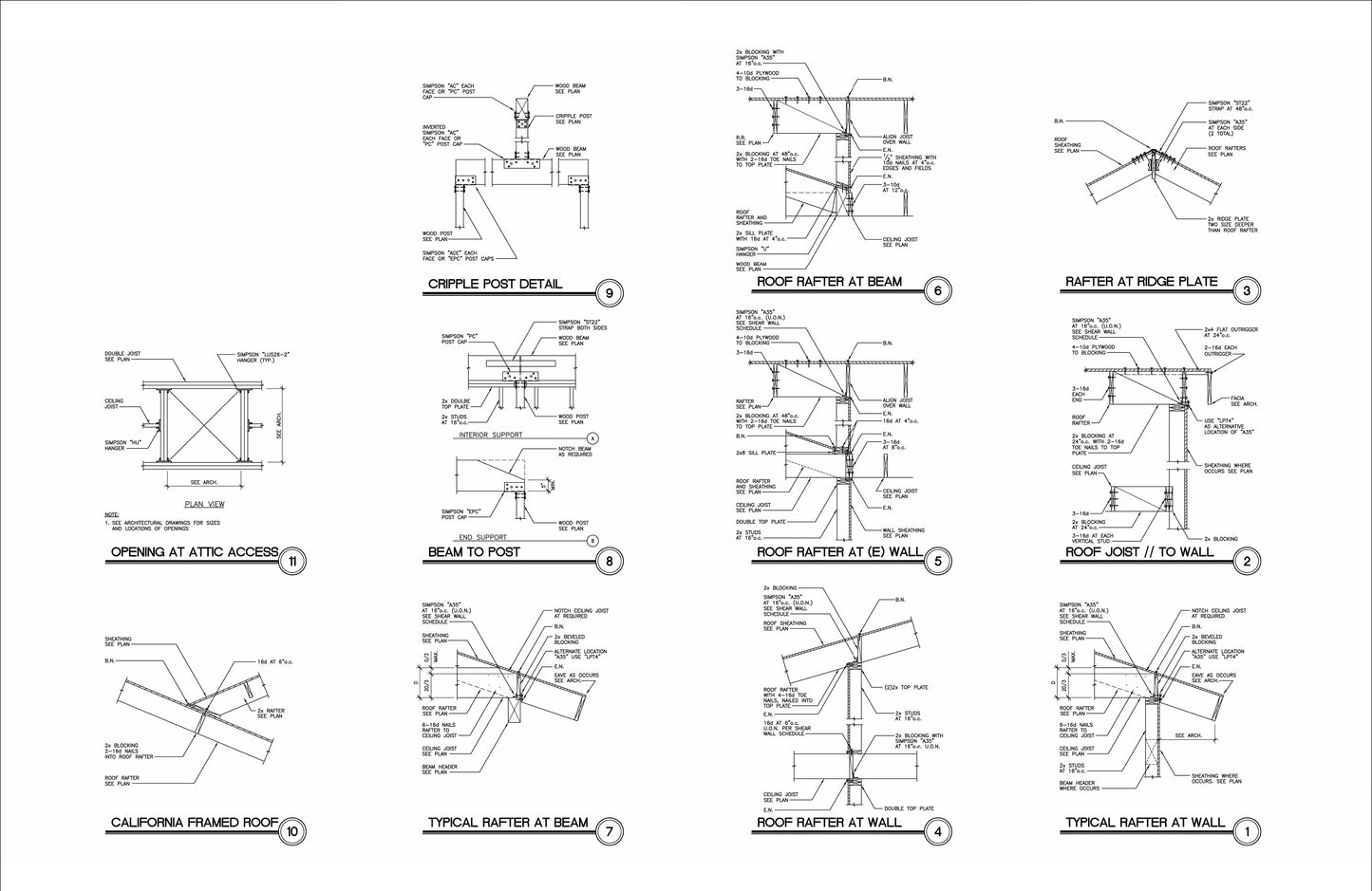 20x12’ Studio Tiny Home Building Plans – Floor Plan, Electrical, Elevations, Roof, Foundation & Construction Details