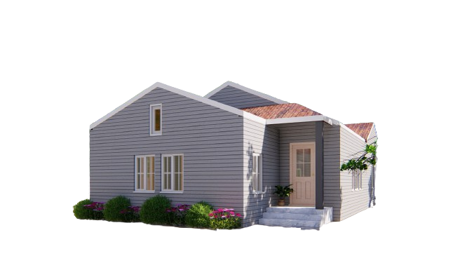 25'x47' House Plans - Detailed Floor Plan with 2 Bedrooms, Kitchen, Living Room, Dining Room, Washroom