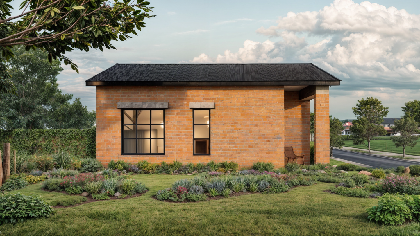 Two Bedroom Tiny Home Plans - 26'x26' with 610sqft Living Space
