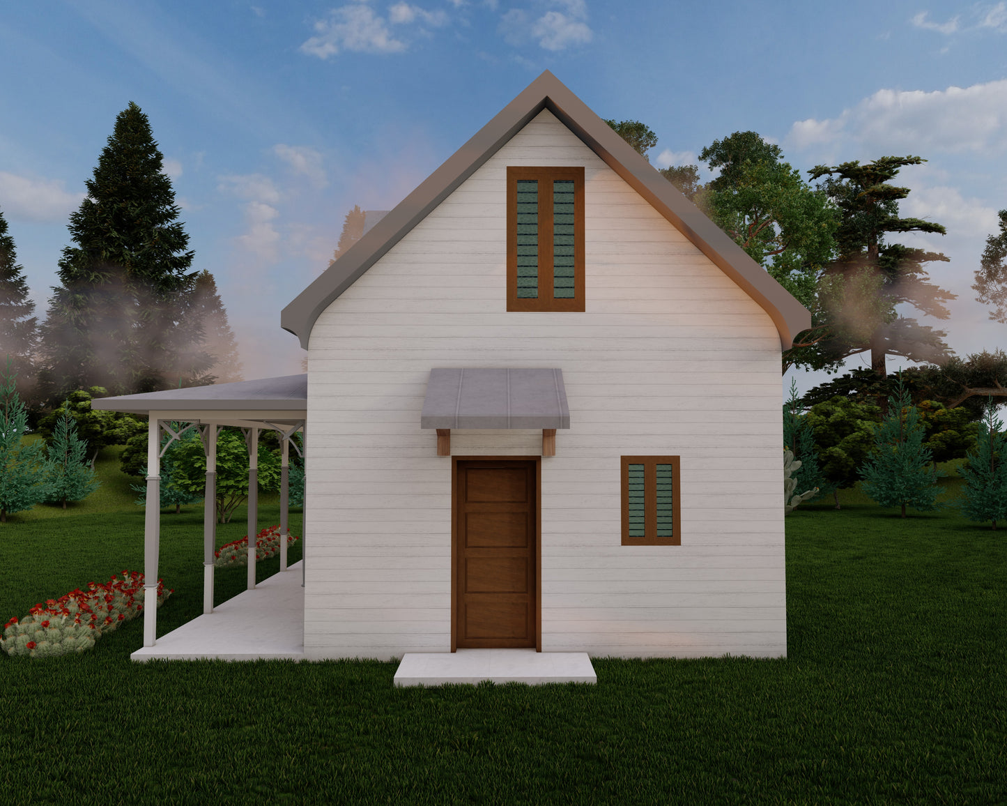 Two-Story 2-Bedroom 1 Bath Home Building Plans | 32'x16' | 1024sqft | DIY Blueprint with Detailed Floor, Roof, and Electrical Plans