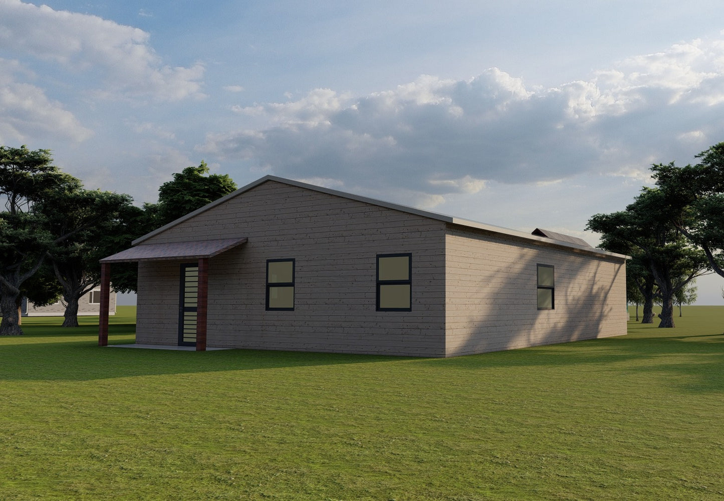 32'x37' Small Home Cabin Plans – 1180 Sqft, 2 Bedroom, 2 Bath, Open Concept Design