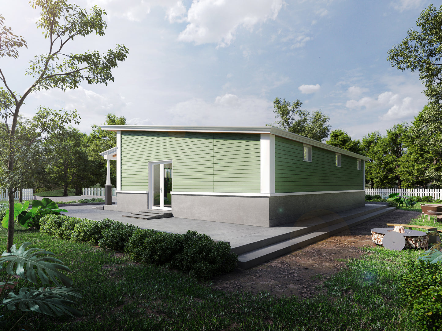 3 Unit Multi-Plex Studio Apartment Design Plans - 1047 SqFt Total Area for Efficient Development