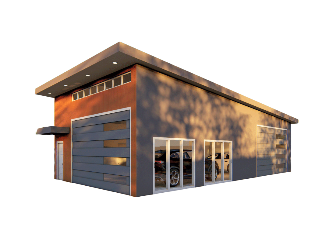 48' x 24' Garage or ADU Building Plans - Construction Set with Floor Plan, Elevations, Electrical & Plumbing