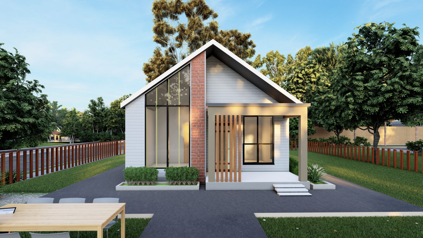 539 SqFt Micro Tiny House One Bedroom Design Plans - Visualize Your Future Home