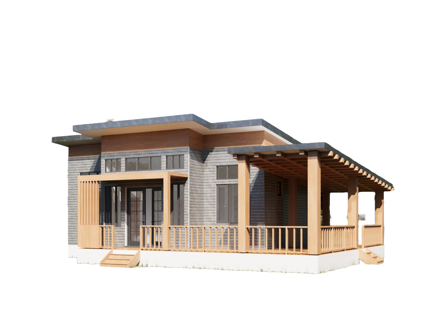 782 sqft Tiny Home Design Plans | 1 Bedroom with Ensuite | Open Layout & Deck