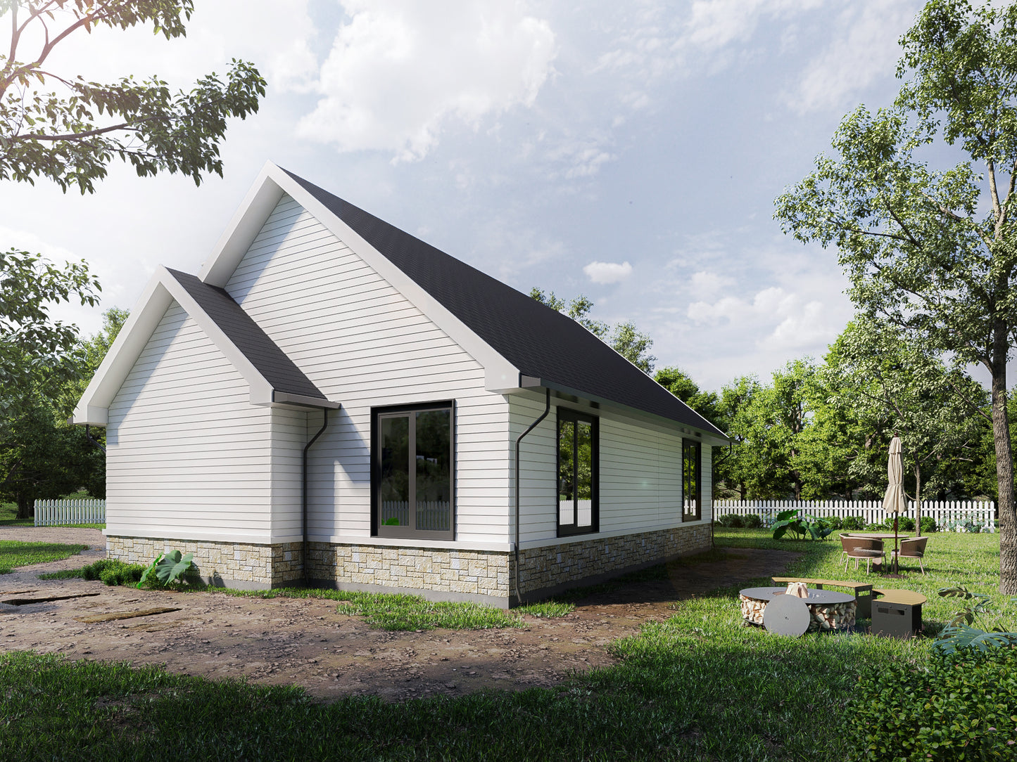 951 sqft Tiny Home Plans - 3 Bedrooms, Ensuite, 3D Views, Comprehensive Design Plans