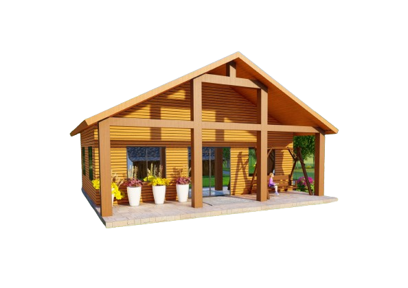 952sqft Tiny Cabin Design Blueprints: Featuring 2 Bedrooms, 1 Bathroom, Kitchen, Dining Area, and Living Room