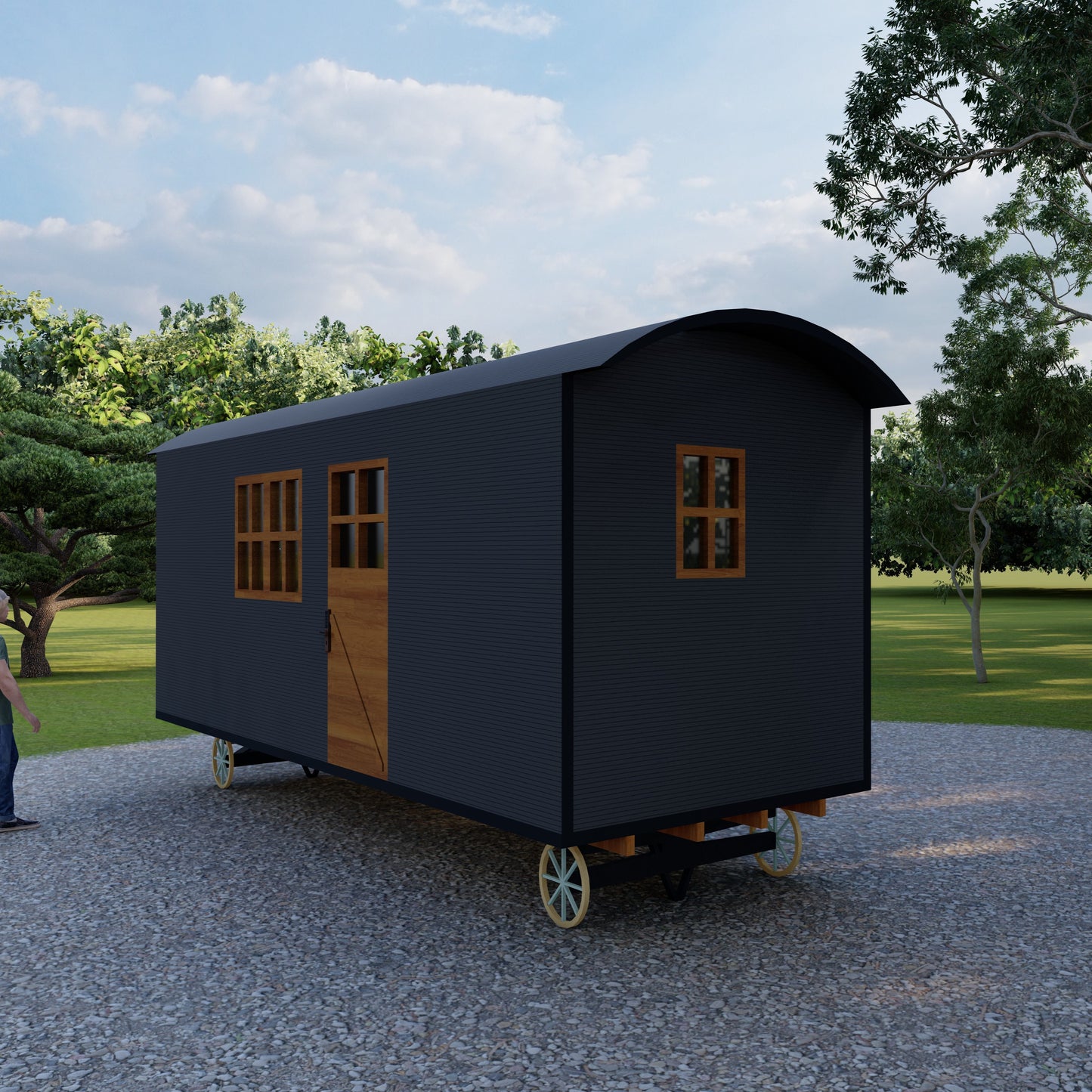 Design Plans for Mobile Home Blueprints - 20'x7' with 147sqft Living Space