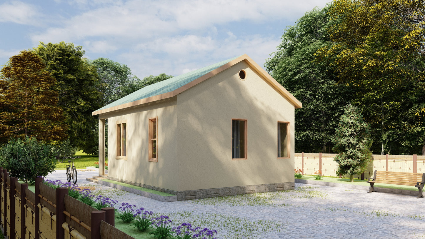Building Plans for 18 x 27 Tiny Home - 479sqft Area Living Space