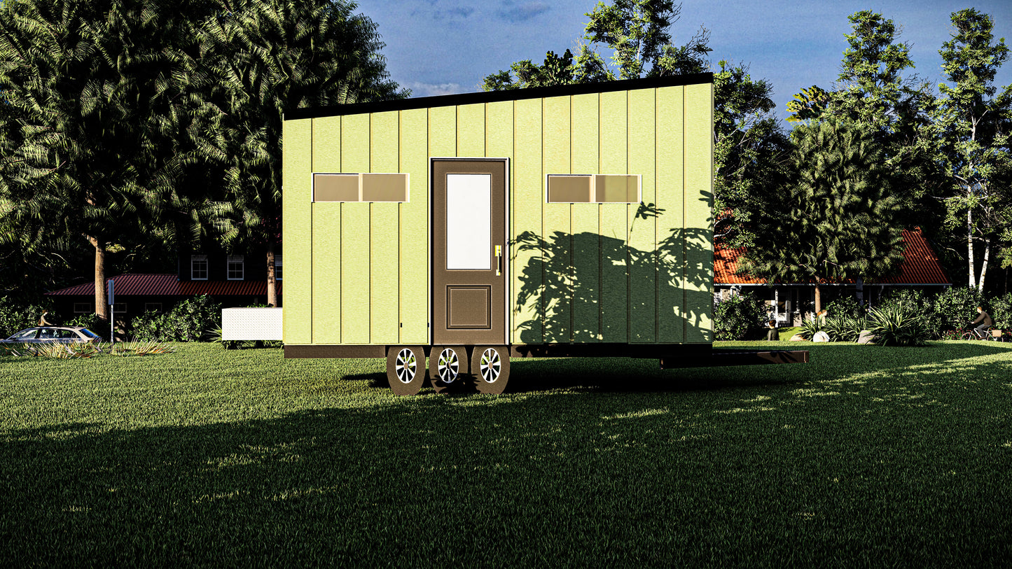 Comprehensive Plans for 8' x 19.5' Tiny Mobile Home - 156sqft Living Space