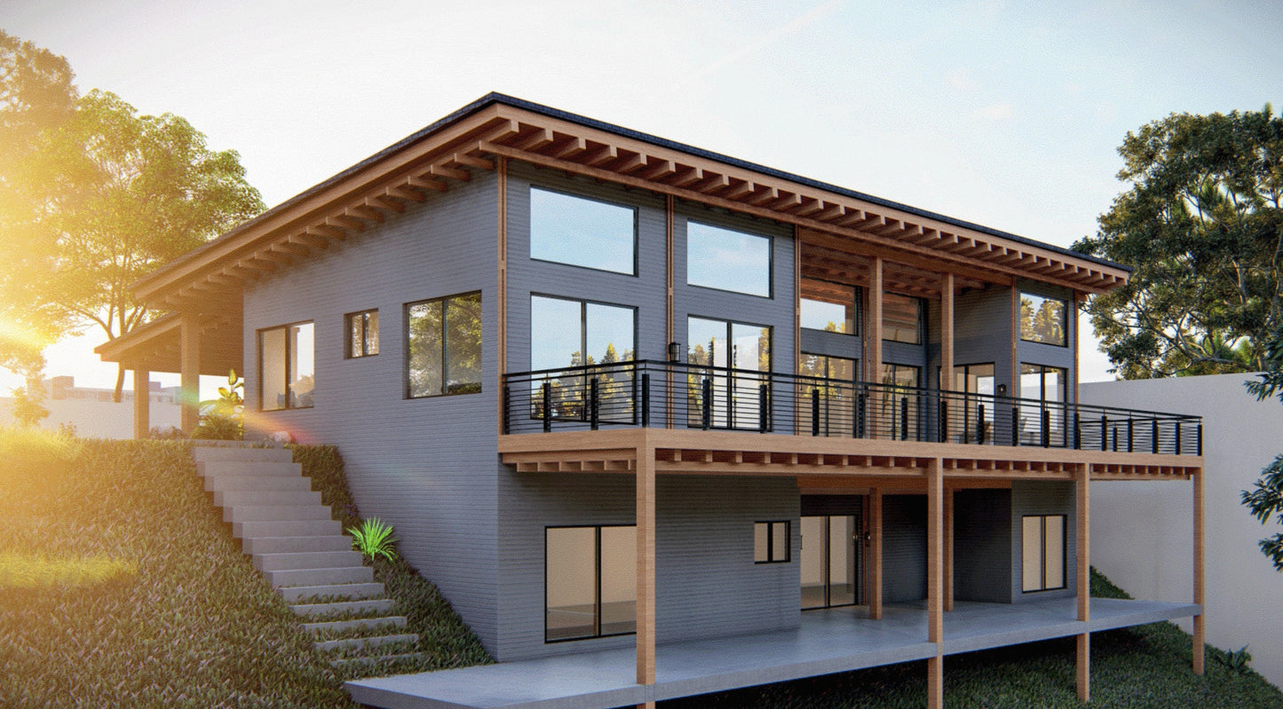 Plans for 5-Bedroom House with Walkout Basement & Mezzanine – Includes Architectural, Electrical, Plumbing & HVAC Plans