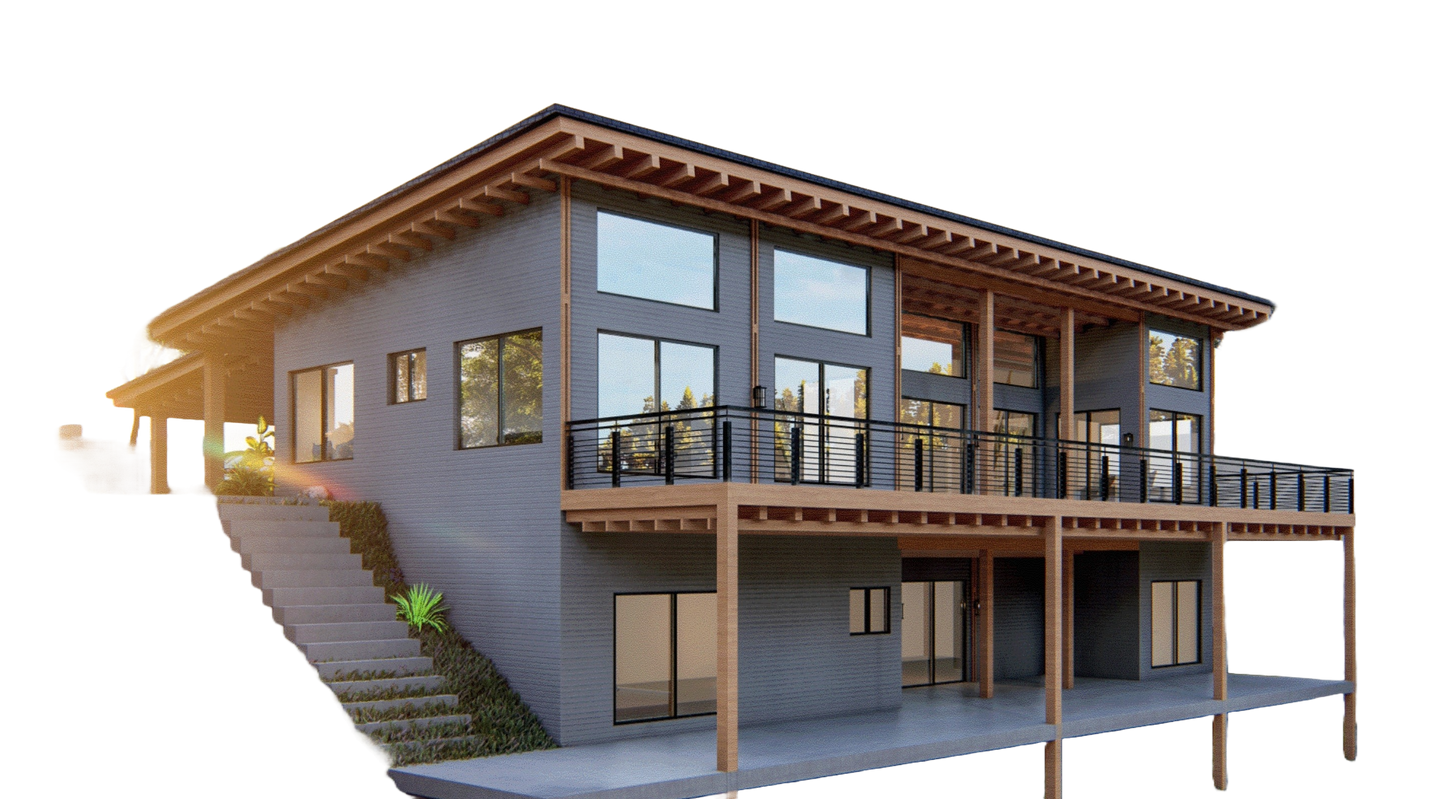 Plans for 5-Bedroom House with Walkout Basement & Mezzanine – Includes Architectural, Electrical, Plumbing & HVAC Plans
