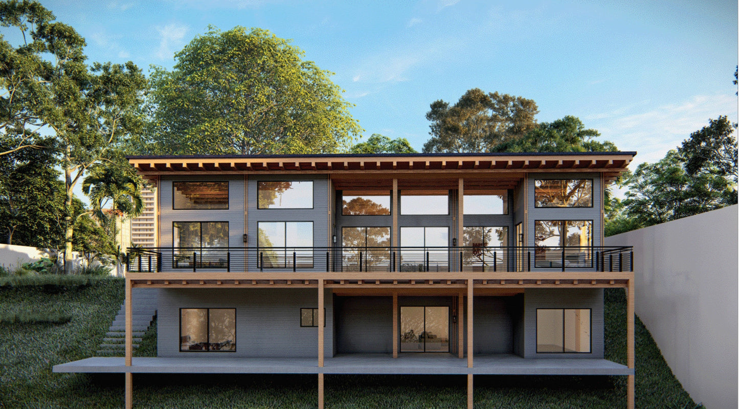 Plans for 5-Bedroom House with Walkout Basement & Mezzanine – Includes Architectural, Electrical, Plumbing & HVAC Plans