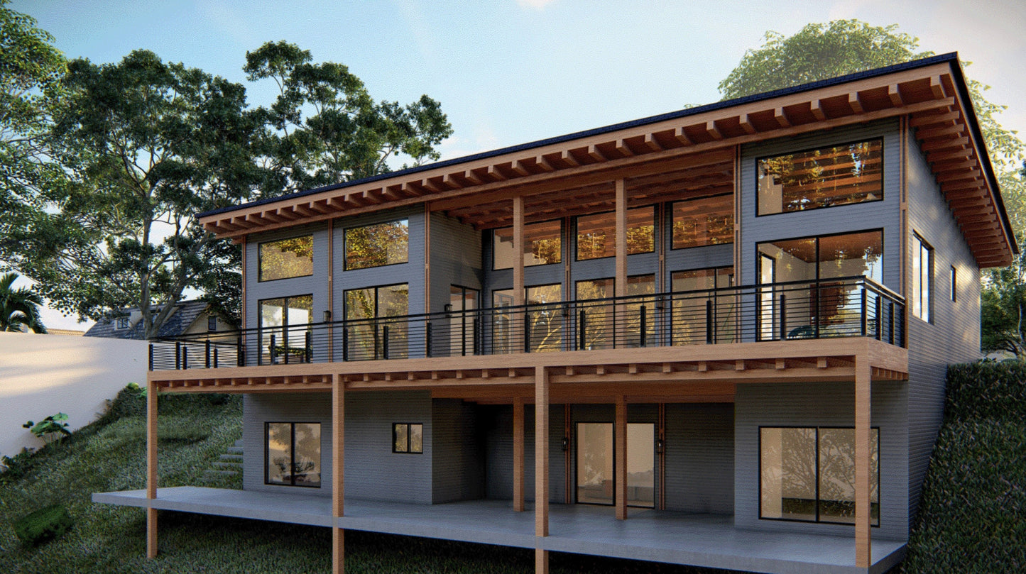 Plans for 5-Bedroom House with Walkout Basement & Mezzanine – Includes Architectural, Electrical, Plumbing & HVAC Plans