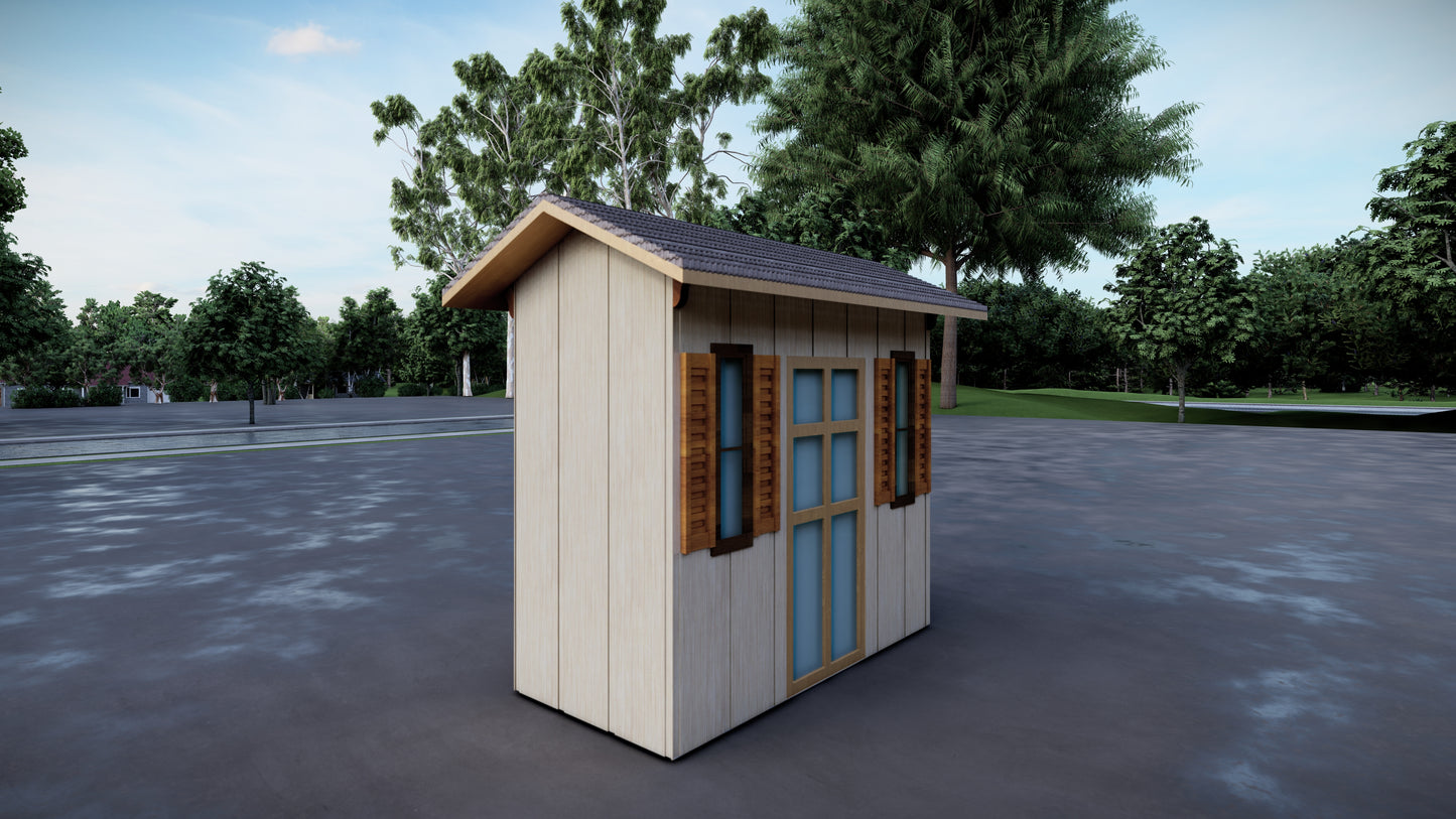 DIY Building Plans for 12'x6' Storage Shed - 32 Sheets, Tools & Materials List, Step by Step Instructions