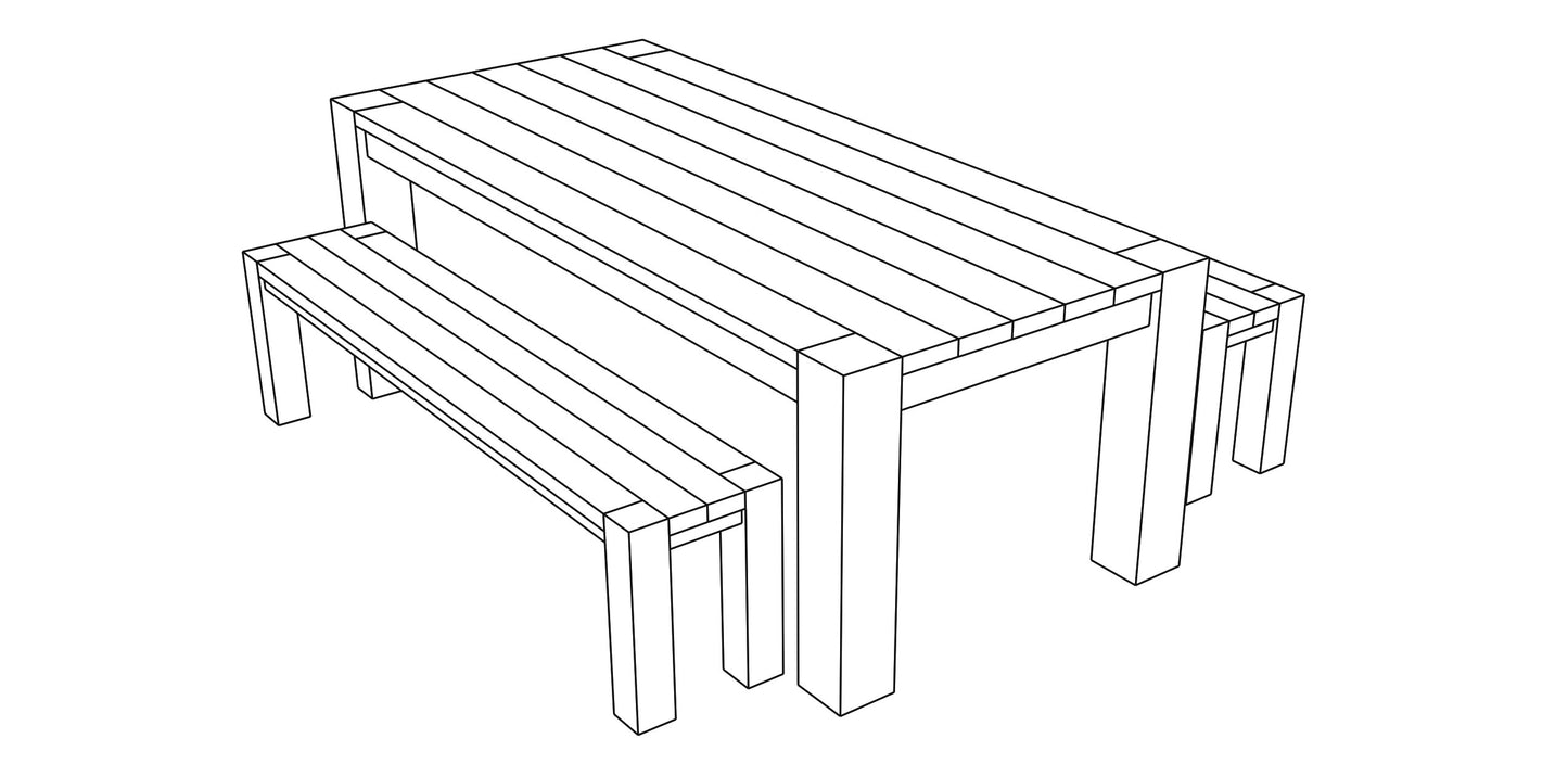 DIY Outdoor Wooden Picnic Bench Building Plans | Step by Step Instructions