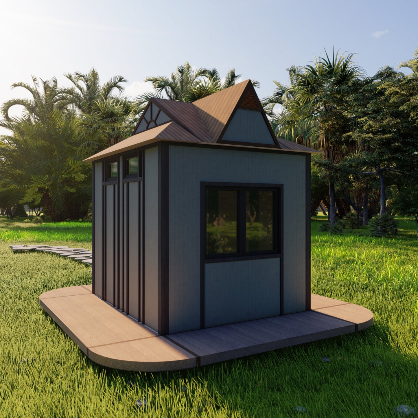 Shed Building Plans - 10'x7.4' with 74sqft Floor Area