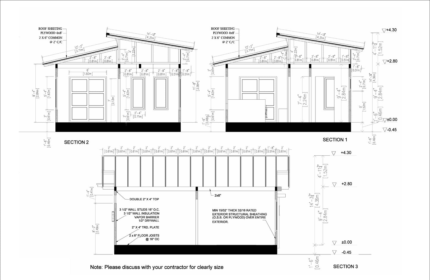 Tiny House Plan 26x20-520 Sqft Cabin Cottage Layout Blueprint Small Home Design