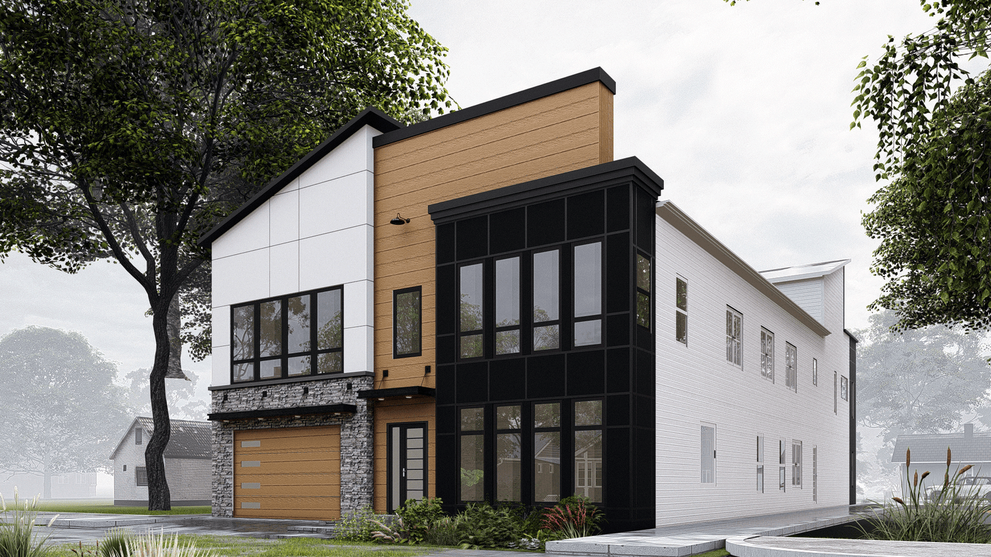Three-Unit Town Home Building Plans – 4 Beds/4 Baths per Unit – Unit A 1199sqft & Unit B/C 1015sqft – Floor Plans, Elevations, and More