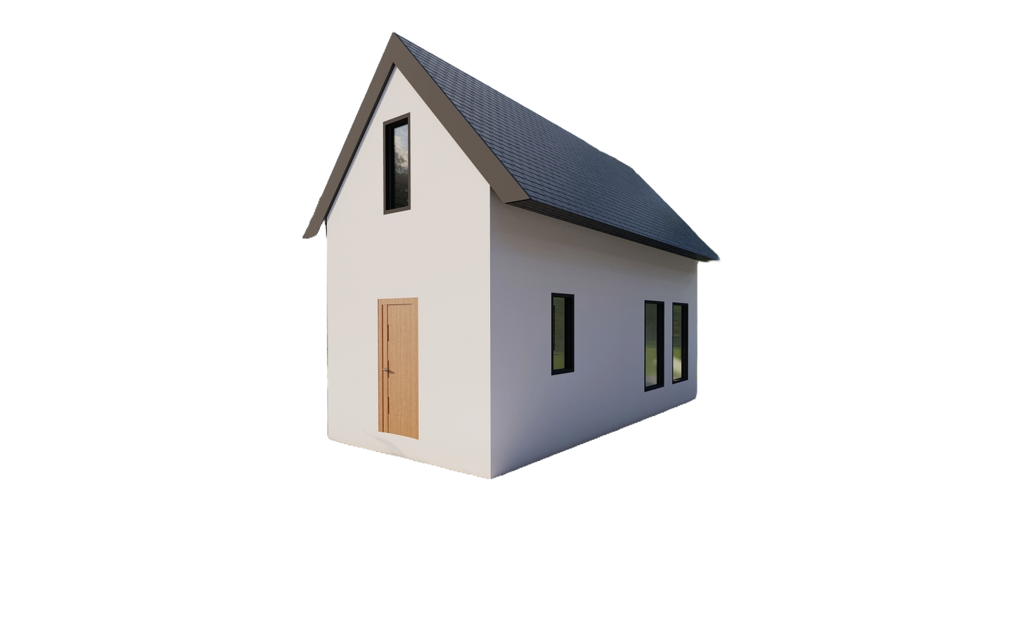 Plans Small House Minimal Lifestyle for 12' x 24' Tiny Home - Main Floor 288sqft, with loft above