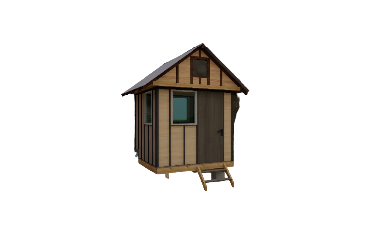 Plans for 8'x8' Tiny Home with Loft - 64 sqft area
