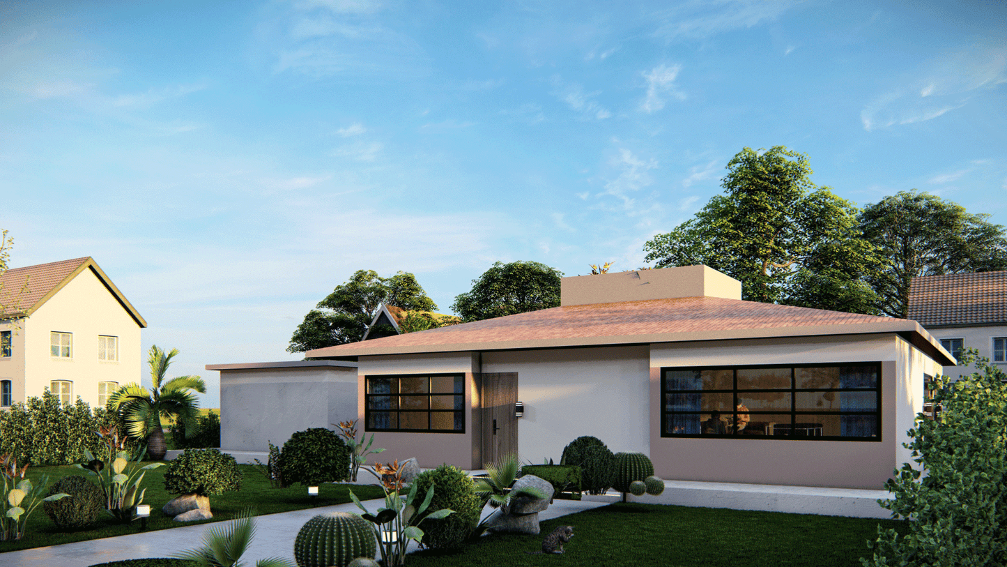 Home Plans - 1100 SqFt, 2 Bedrooms, Carport, Floor Plan & Building Details