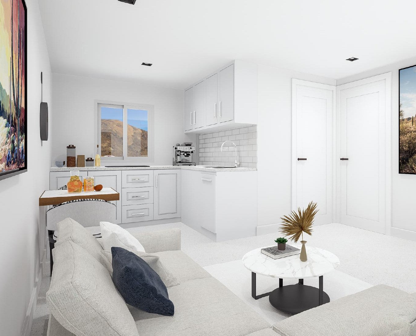 400sqft Tiny Home Plans with 2 Bedrooms, Living Room, Kitchen, Architectural Drawings and Utility Plans