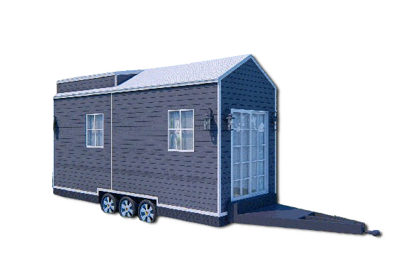 Tiny Mobile Home with Loft | 23.5'x8' | 188 Sq Ft | Living Area, Kitchen, Desk, Washroom, Mezzanine Bed | Plans