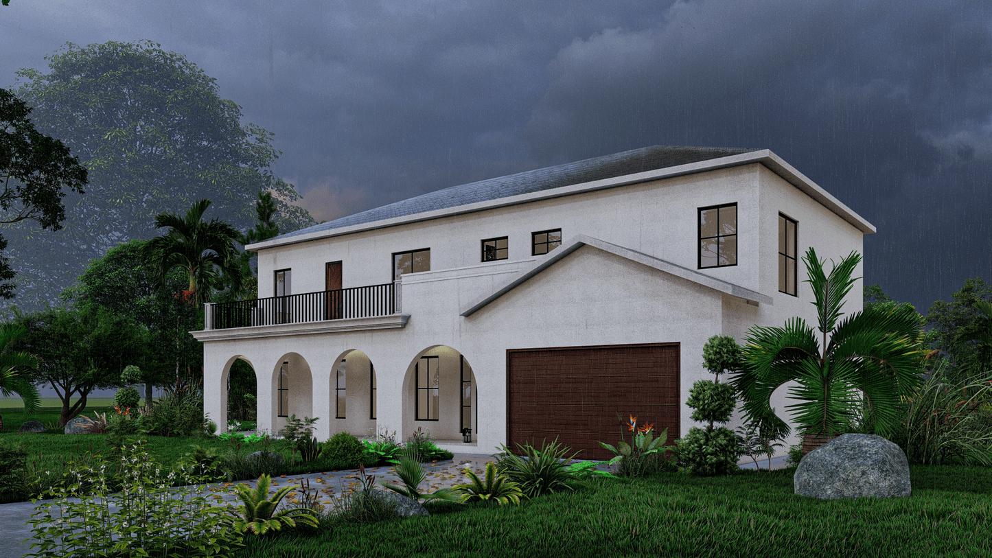 Two-Story 6 Bedroom House Plan – 56x37’ – Includes Floor Plans, Roof Plan, Elevations, & Schedules – Ideal for Your Future Home