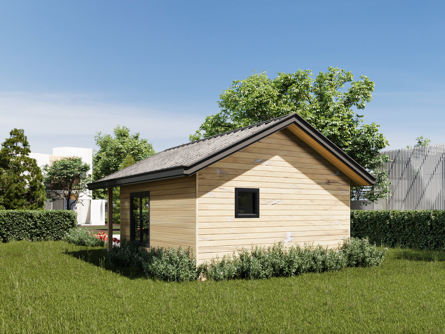 Wood Construction Tiny Home Building Plans - 18' x 18' - 324sqft
