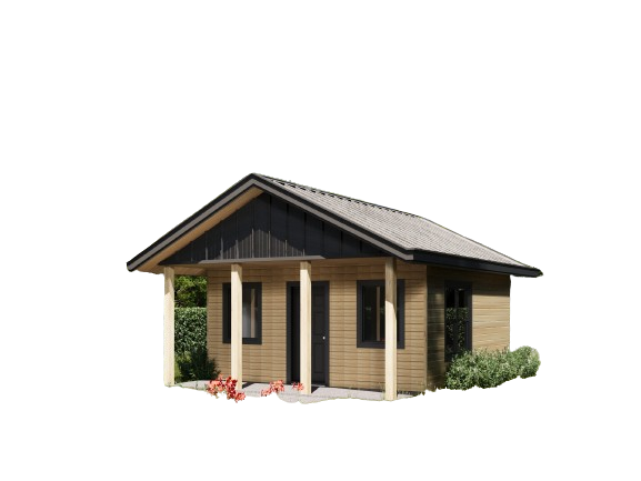 Wood Construction Tiny Home Building Plans - 18' x 18' - 324sqft