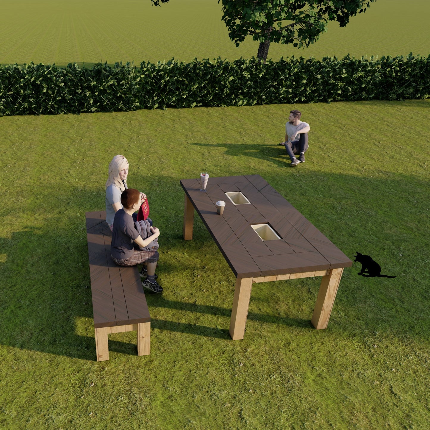 Woodworking Plans for Picnic Table with Integrated Cooler - Complete DIY Guide with Shopping List & Instructions