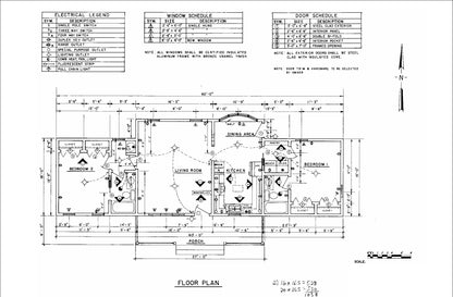 Tiny Home Build Plan - Single Story Bungalow, 1068sqft, 2 Bed, 2 Bath, DIY