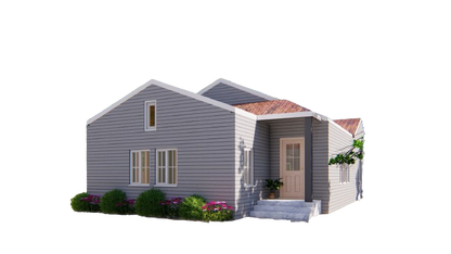25'x47' House Plans - Detailed Floor Plan with 2 Bedrooms, Kitchen, Living Room, Dining Room, Washroom