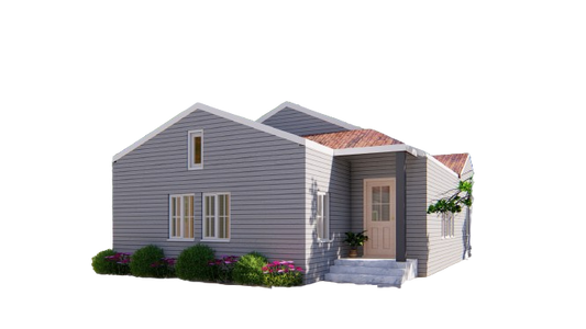 25'x47' House Plans - Detailed Floor Plan with 2 Bedrooms, Kitchen, Living Room, Dining Room, Washroom