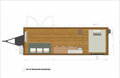 25’x8’ Tiny Home Plans with 3D Visuals and Detailed Designs for Mobile Lifestyle