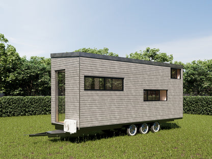 25’x8’ Tiny Home Plans with 3D Visuals and Detailed Designs for Mobile Lifestyle