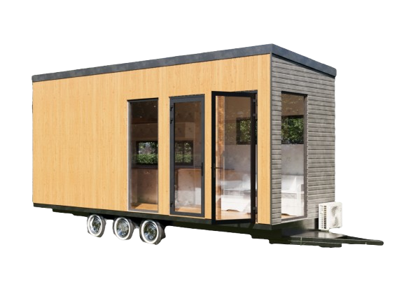 25’x8’ Tiny Home Plans with 3D Visuals and Detailed Designs for Mobile Lifestyle