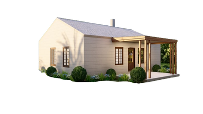 25x33 Tiny Home Plans - 2 Bedroom, Single Story, 1022 sqft House Blueprint Package