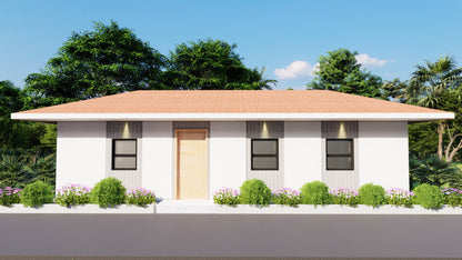 26x38 Three Bedroom Tiny Home Plans | Single Story | 936sqft | Small Cabin Blueprints Floorplan