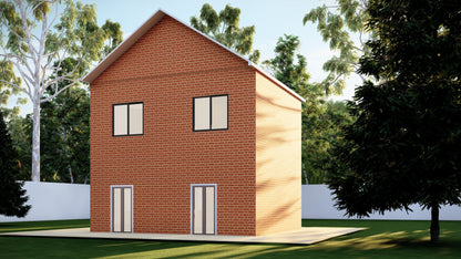 27x23' Two-Story 3 Bedroom Home Building Plans with Floor Plans, Electrical, Elevations, Sections, Schedules & Construction Details