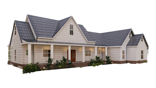Plans for a 2 Bedroom Home with 5-Car Garage, Workshop, Attic Room, and Basement - Blueprint Package
