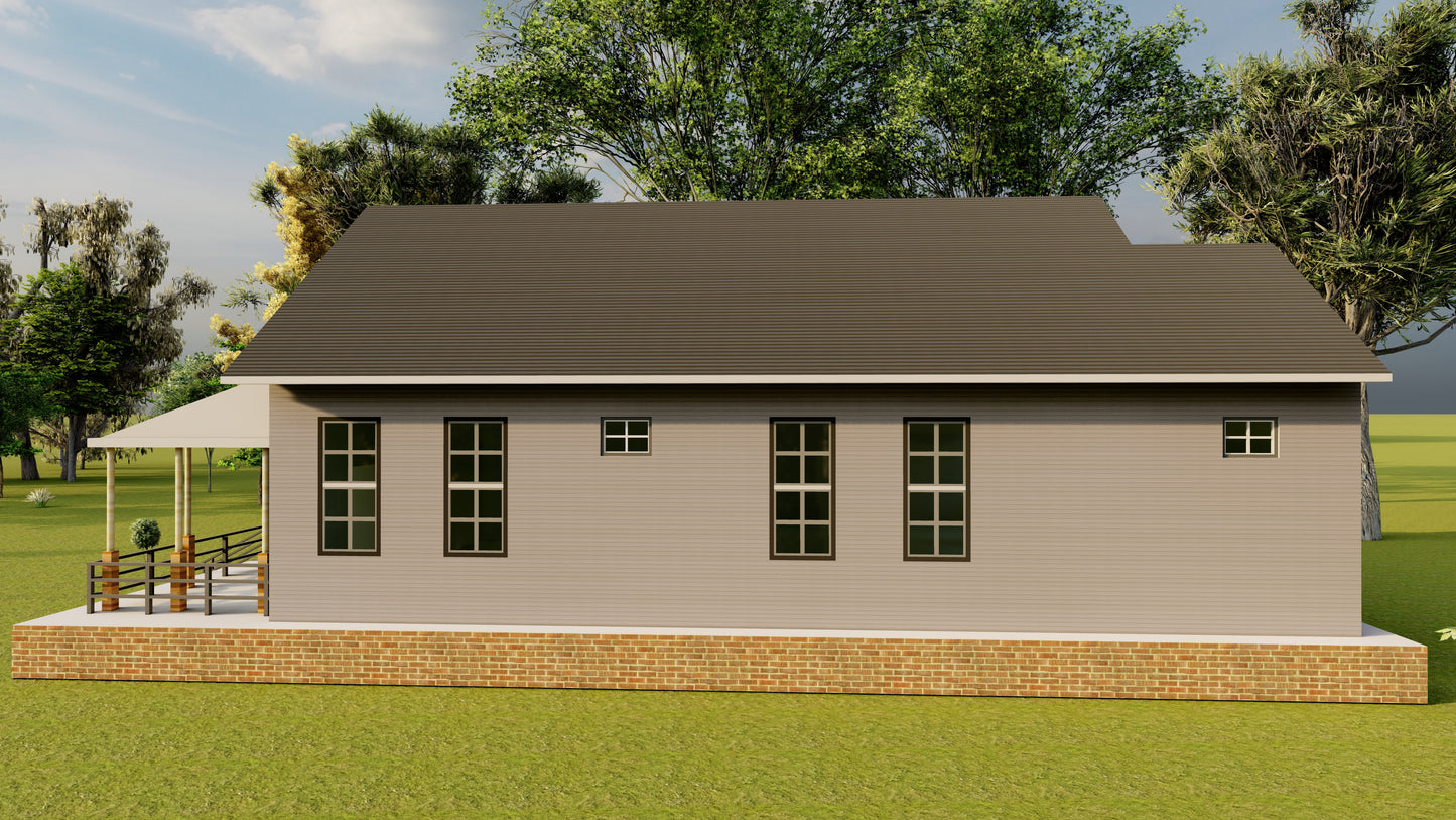Building Plans - 3-Bedroom – Floor Plan, Electrical, Roof, Foundation & Construction Details