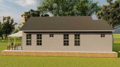 Building Plans - 3-Bedroom – Floor Plan, Electrical, Roof, Foundation & Construction Details