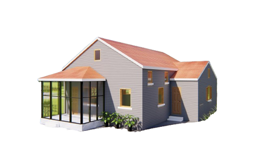 31x34 Tiny Home Plans - 2 Bedroom, Single Story, 956 sqft House Blueprint Package
