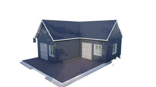 397 Sq Ft One-Bedroom Home ADU Plans – Living Area, Kitchen, Bathroom, Porch, Laundry – Floor Plan, Elevations, Roof & Foundation Plans