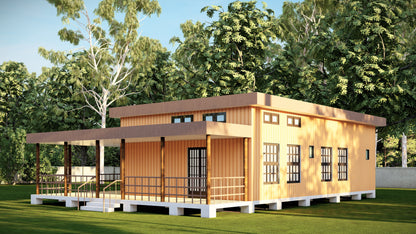 House Building Plans with Floor Plans, Electrical, Elevations, Foundation and Roof Plan, & Construction Details