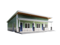 3 Unit Multi-Plex Studio Apartment Design Plans - 1047 SqFt Total Area for Efficient Development